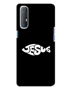 Чехол для OPPO Reno 3 с картинкой «Рыба Jesus»