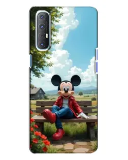 Чохол для OPPO Reno 3 з картинкою «Міккі на лавці»
