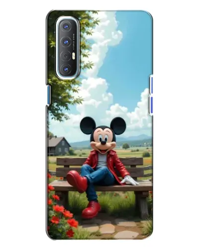 Чохол для OPPO Reno 3 з картинкою «Міккі на лавці» Чохол для OPPO Reno 3 з картинкою «Міккі на лавці»
