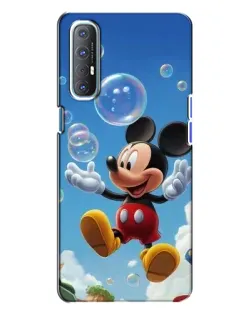 Чохол для OPPO Reno 3 з картинкою «Mickey та мильні бульбашки»