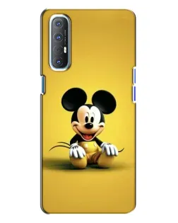 Чохол для OPPO Reno 3 з картинкою «Міккі на жовтому»