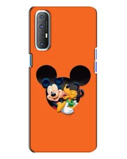 Чохол для OPPO Reno 3 з картинкою «Серце Міккі Мінні»
