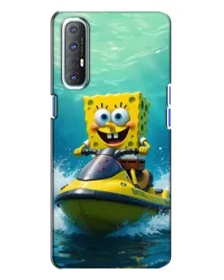 Чохол для OPPO Reno 3 з картинкою «Спанч Боб на гідроциклі»
