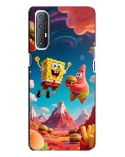 Чохол для OPPO Reno 3 з картинкою «Космічний фастфуд»