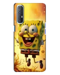 Чехол для OPPO Reno 3 с картинкой «Губка Боб прыгает»