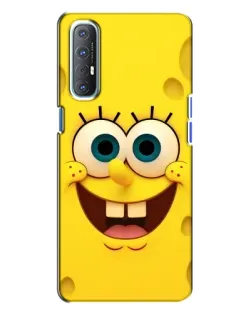 Чехол для OPPO Reno 3 с картинкой «Губка Боб улыбка»