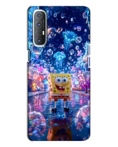 Чехол для OPPO Reno 3 с картинкой «Неоновый океан»