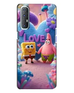 Чехол для OPPO Reno 3 с картинкой «Губка Боб Патрик»