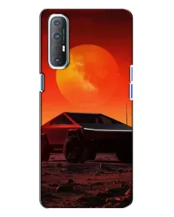 Чехол для OPPO Reno 3 с картинкой «Cybertruck на Марсе»