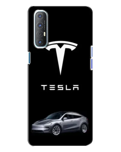 Чехол для OPPO Reno 3 с картинкой «Tesla Model Y»