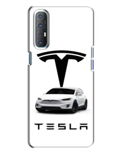 Чехол для OPPO Reno 3 с картинкой «Tesla White Style»