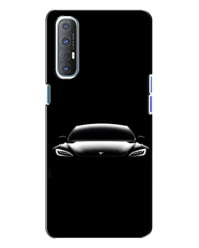 Чехол для OPPO Reno 3 с картинкой «Фары Tesla Night»