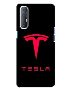 Чехол для OPPO Reno 3 с картинкой «Tesla Red Logo»