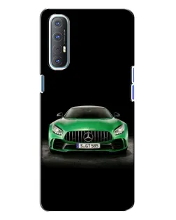 Чехол для OPPO Reno 3 с картинкой «Mercedes — неоновый лого»