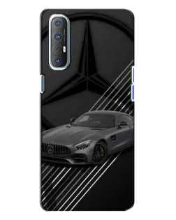 Чехол для OPPO Reno 3 с картинкой «Mercedes AMG — графика»