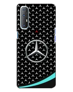 Чехол для OPPO Reno 3 с картинкой «Mercedes — бирюзовый акцент»