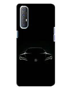 Чохол для OPPO Reno 3 з картинкою «Mercedes — силует авто» Чохол для OPPO Reno 3 з картинкою «Mercedes — силует авто»