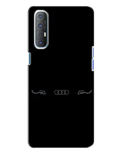 Чехол для OPPO Reno 3 с картинкой «Audi — световой подпись»