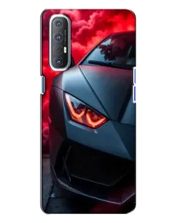 Чехол для OPPO Reno 3 с картинкой «Lamborghini красное сияние»
