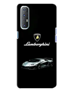 Чехол для OPPO Reno 3 с картинкой «Логотип Lamborghini классика»