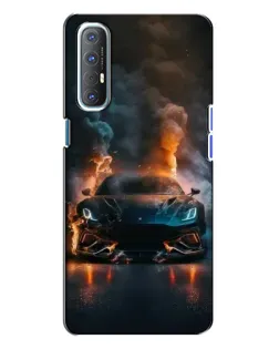 Чехол для OPPO Reno 3 с картинкой «Lamborghini дымная эстетика»