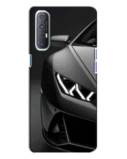Чехол для OPPO Reno 3 с картинкой «Lamborghini фары детализация»