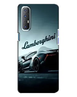 Чехол для OPPO Reno 3 с картинкой «Классическая надпись Lamborghini»
