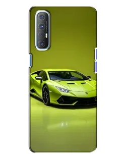 Чехол для OPPO Reno 3 с картинкой «Салатовый Lamborghini Huracan»