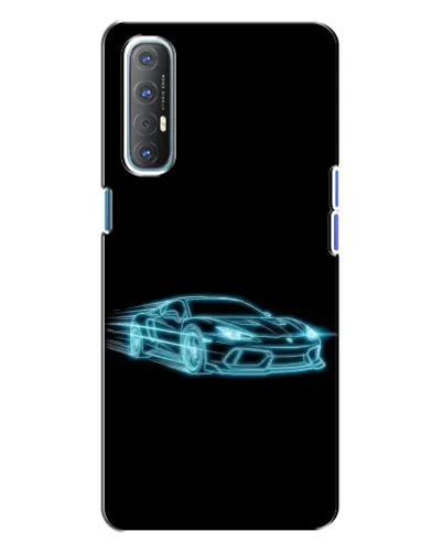 Чехол для OPPO Reno 3 с картинкой «Неоновый контур Lamborghini» Чехол для OPPO Reno 3 с картинкой «Неоновый контур Lamborghini»