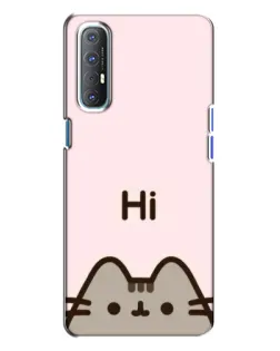 Чохол для OPPO Reno 3 з картинкою «Пушин каже Hi»