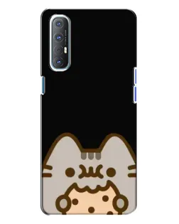 Чохол для OPPO Reno 3 з картинкою «Пушин на чорному»