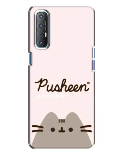 Чохол для OPPO Reno 3 з картинкою «Pusheen логотип» Чохол для OPPO Reno 3 з картинкою «Pusheen логотип»