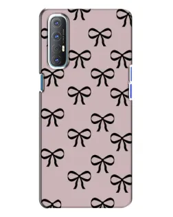 Чехол для OPPO Reno 3 с картинкой «Черные бантики»