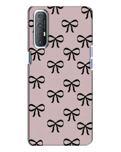 Чехол для OPPO Reno 3 с картинкой «Черные бантики»