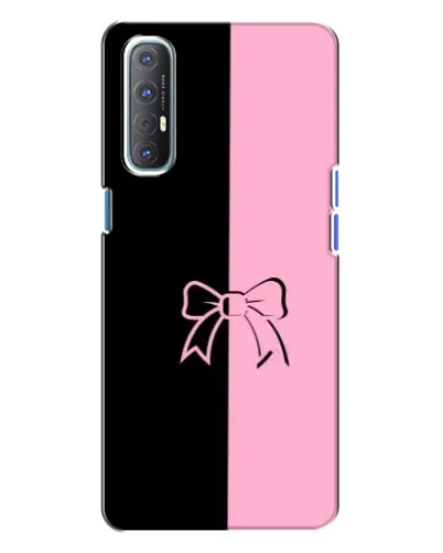 Чехол для OPPO Reno 3 с картинкой «Половинки банта»