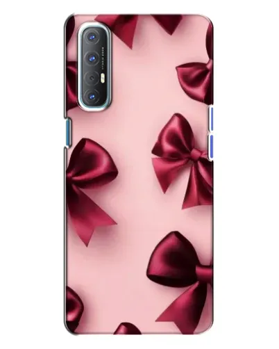 Чехол для OPPO Reno 3 с картинкой «Бордовый атлас»