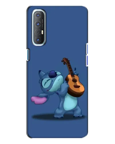 Чехол для OPPO Reno 3 с картинкой «Стич с укулеле»