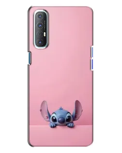 Чехол для OPPO Reno 3 с картинкой «Stitch выглядывает»