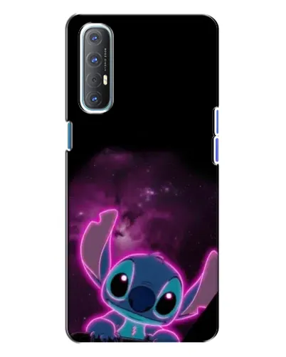 Чехол для OPPO Reno 3 с картинкой «Неоновый Stitch»