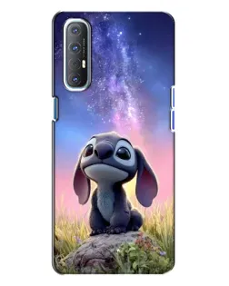Чехол для OPPO Reno 3 с картинкой «Стич на рассвете»