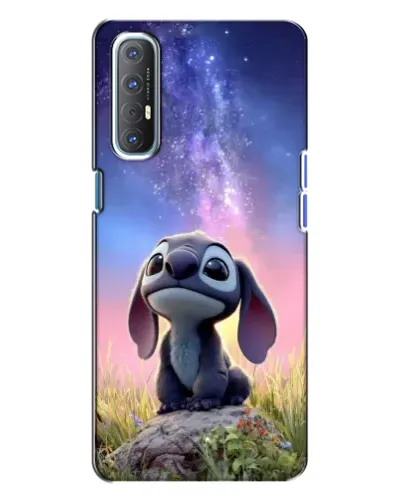 Чехол для OPPO Reno 3 с картинкой «Стич на рассвете»