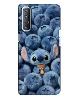 Чехол для OPPO Reno 3 с картинкой «Стич и голубика»