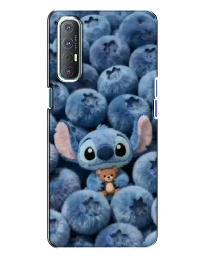 Чехол для OPPO Reno 3 с картинкой «Стич и голубика»