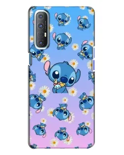 Чехол для OPPO Reno 3 с картинкой «Паттерн со Стичем»