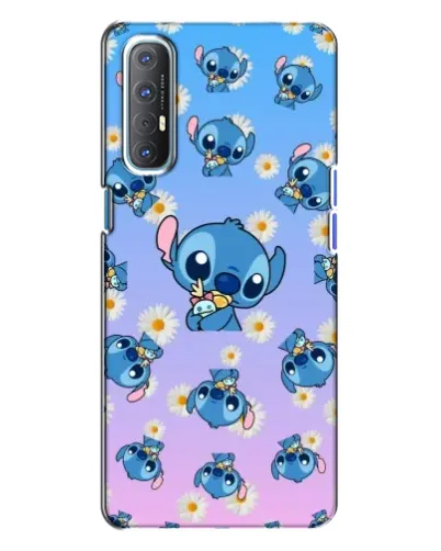 Чехол для OPPO Reno 3 с картинкой «Паттерн со Стичем»
