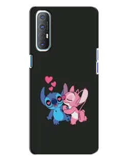 Чехол для OPPO Reno 3 с картинкой «Анжел целует Стича»