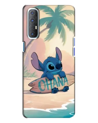 Чехол для OPPO Reno 3 с картинкой «Стич на серфе»