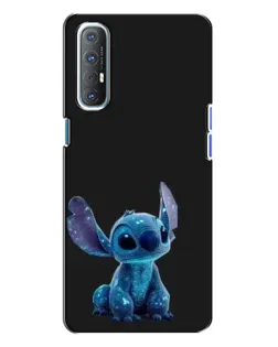 Чехол для OPPO Reno 3 с картинкой «Стич на черном»