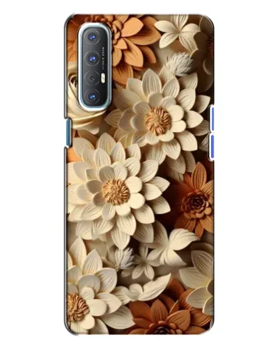 Чохол для OPPO Reno 3 з картинкою «Бежевий флористичний декор» Чохол для OPPO Reno 3 з картинкою «Бежевий флористичний декор»