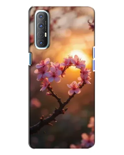 Чохол для OPPO Reno 3 з картинкою «Рожевий цвіт сердечко на тлі заходу» Чохол для OPPO Reno 3 з картинкою «Рожевий цвіт сердечко на тлі заходу»
